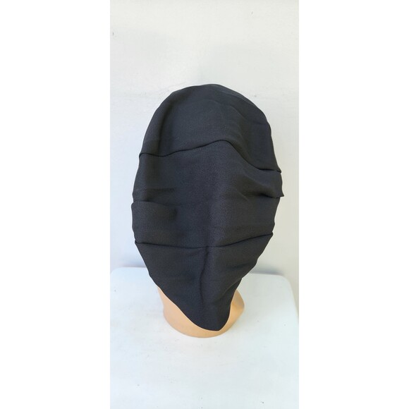 20s 30s Black Vintage Hat - Long Pointed Pleated Hat - Wedding Cocktail Elegant - Picture 6 of 9